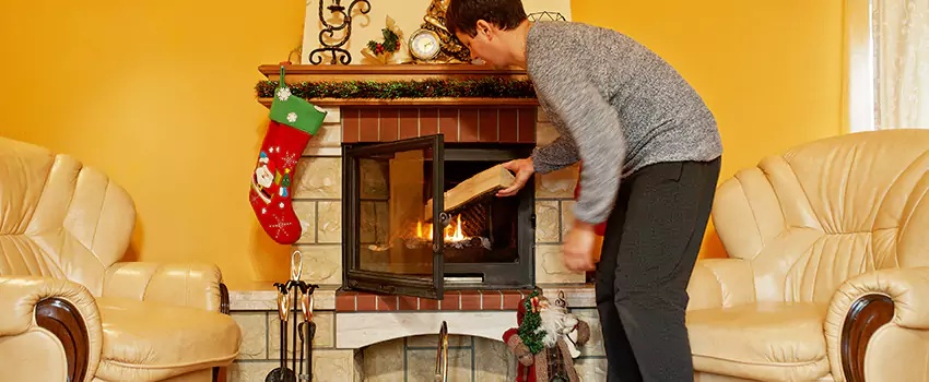 Rusted Metal Fireplace Restoration in Macon, Georgia